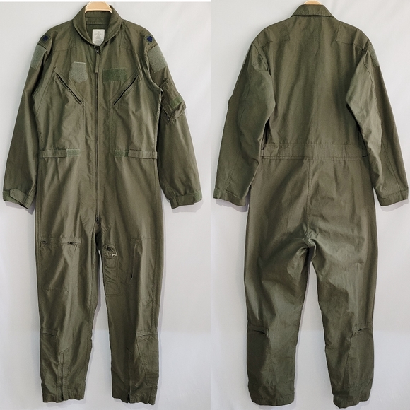 Air Force Coveralls, Flyers CWU-27/P Type I Class 1 Sage Green 1590 Size 42L. - Picture 1 of 12